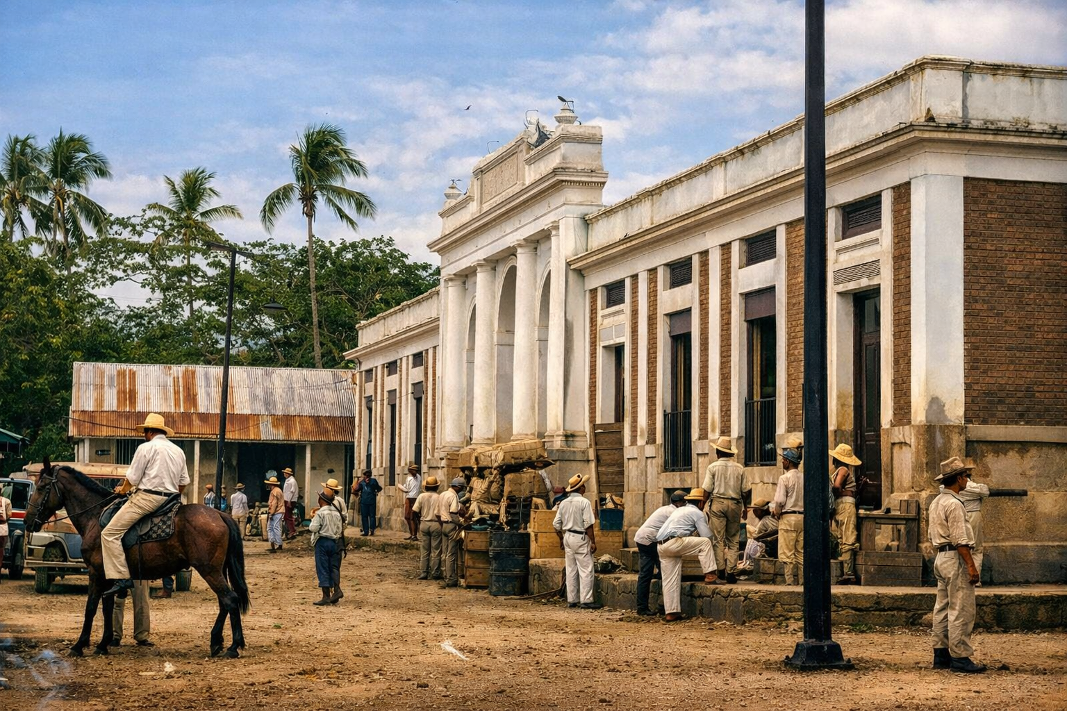 Por su parte el mercado Municipal de San Pedro Sula era así en los años 30's. IA